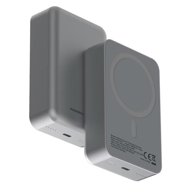 Powerology 20000 mAh 20W PD & 15W Magsafe Powerbank Gray