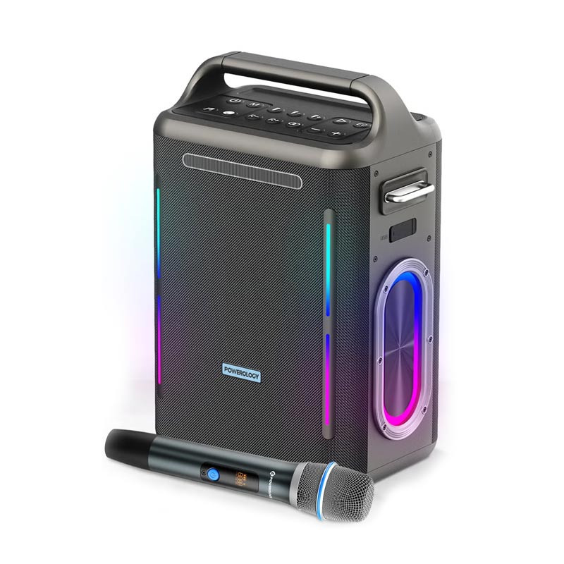 Powerology TWS Karaoke Party Speaker 200W with Wireless Mic and Remote